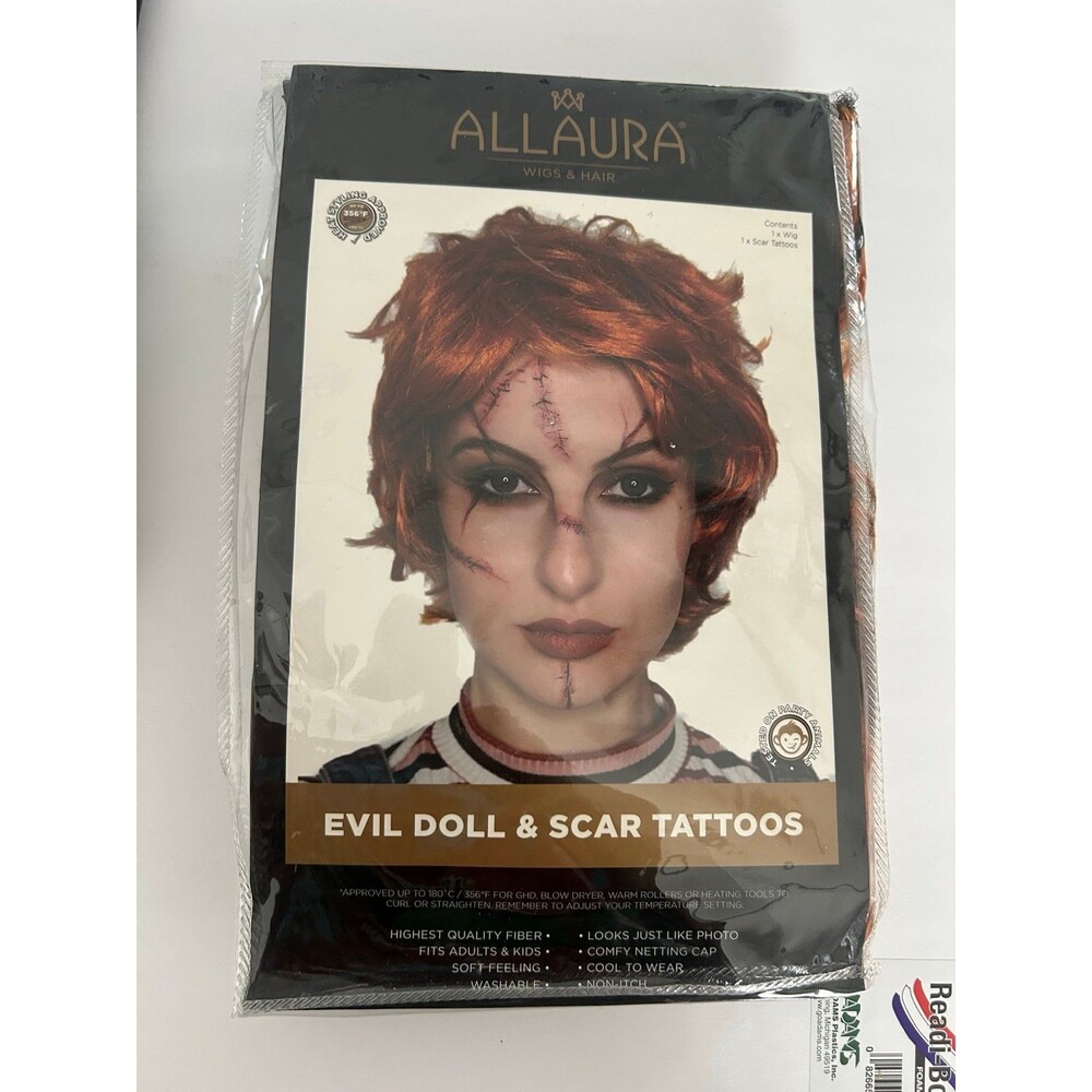 Chucky Evil Doll Scar Tattoos & Wig